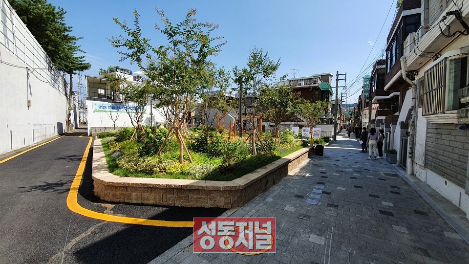 용답동21길 123m 구간 시범사업 후 용답동 골목길 정비 공사 후 완료 모습